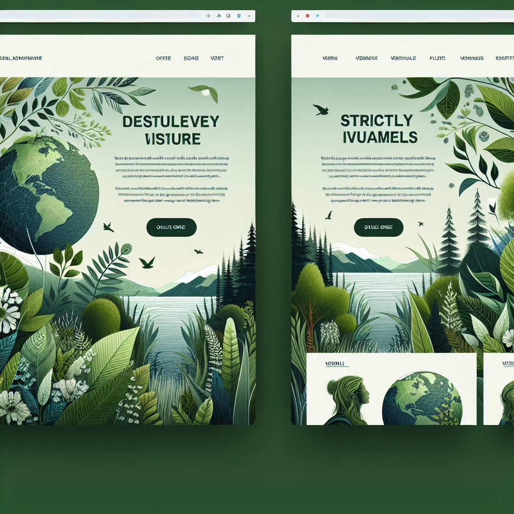 Un site web fictif avec un design vert et naturel.