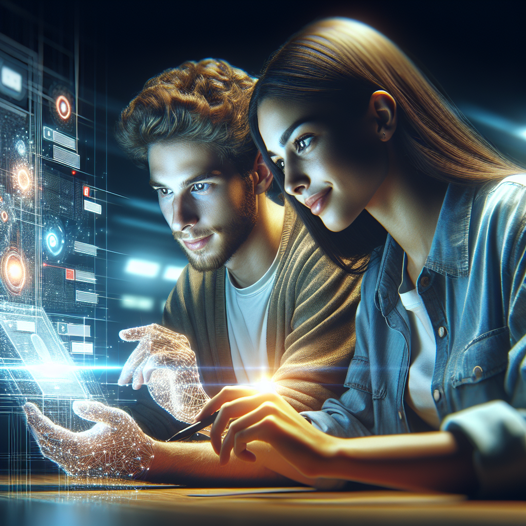 Un utilisateur interagissant avec des éléments interactifs sur un site web.