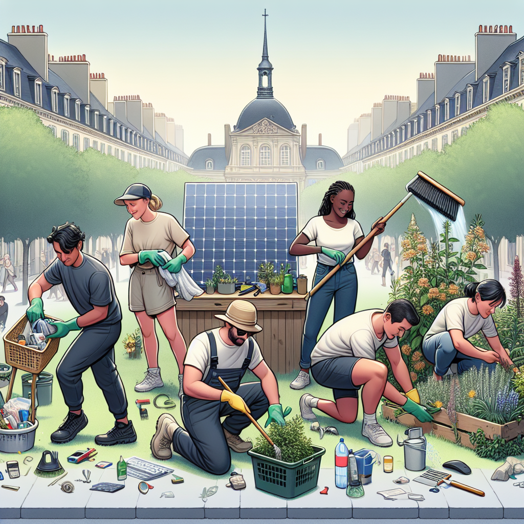 Une équipe de nettoyage écologique en action.