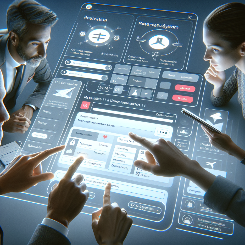 Une interface utilisateur montrant une option de réservation en ligne sur un site web.