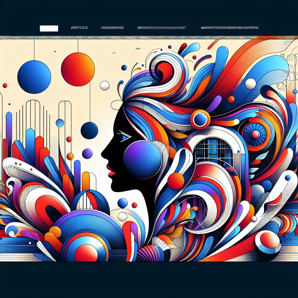 Exemple de design de site web attrayant avec des éléments visuels colorés