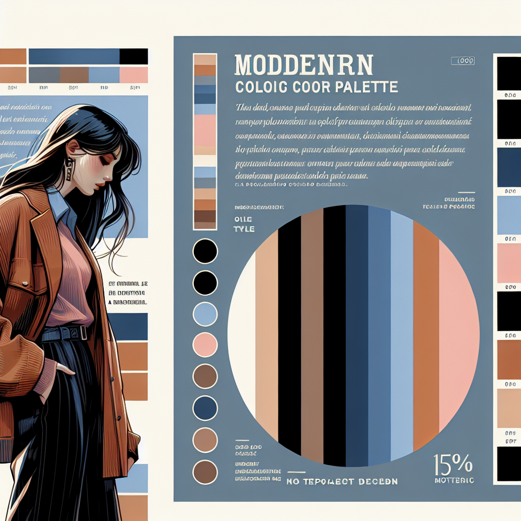 Palette de couleurs et typographie moderne.