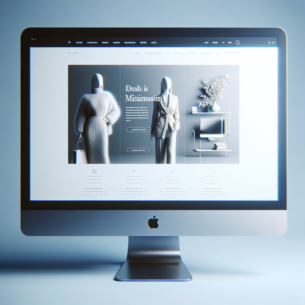 Un écran d'ordinateur affichant un site web moderne et épuré.