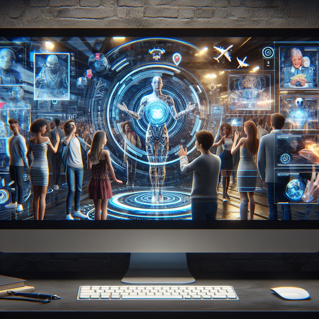 Un écran d'ordinateur affichant une interface de réalité augmentée.