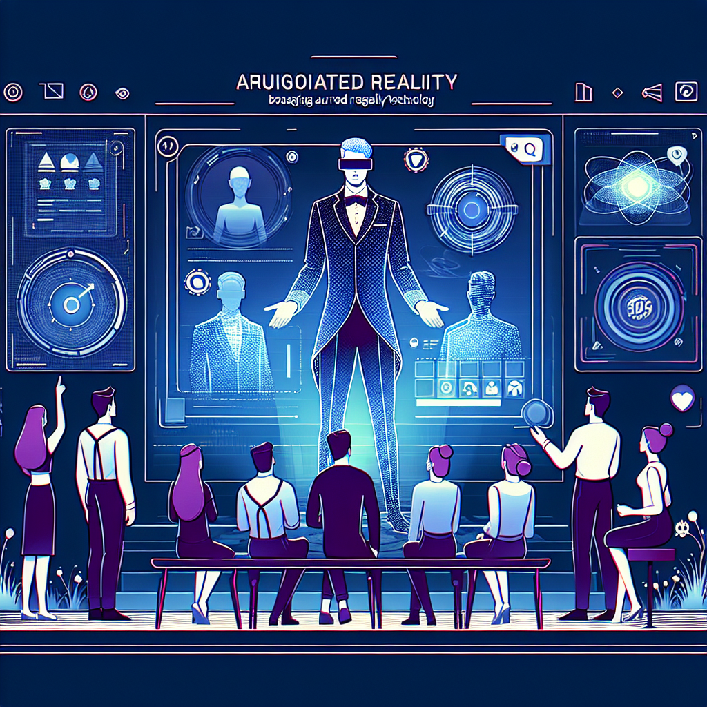 Une interface utilisateur futuriste avec des éléments de réalité augmentée.