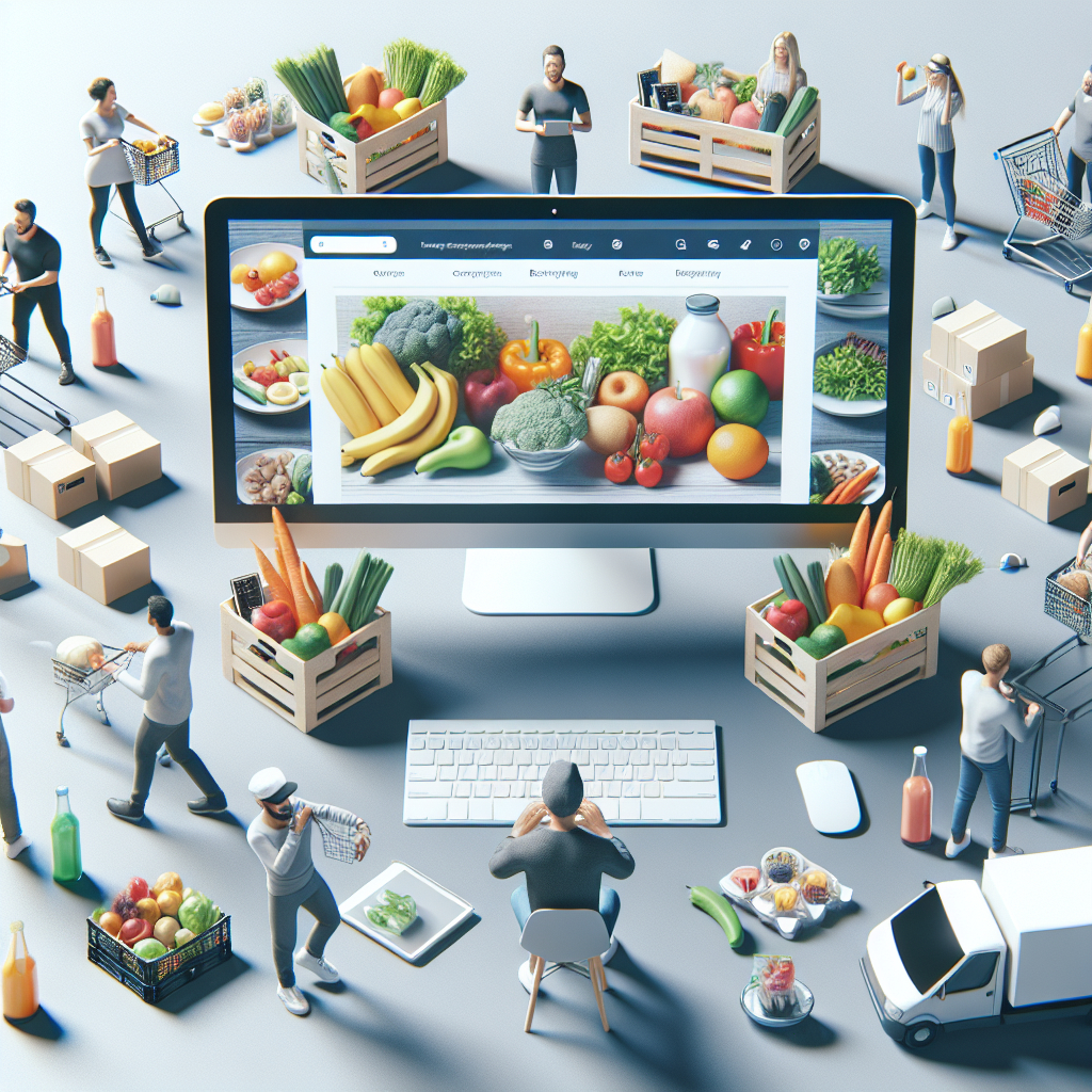 Capture d'écran d'un site de livraison de courses réussi.