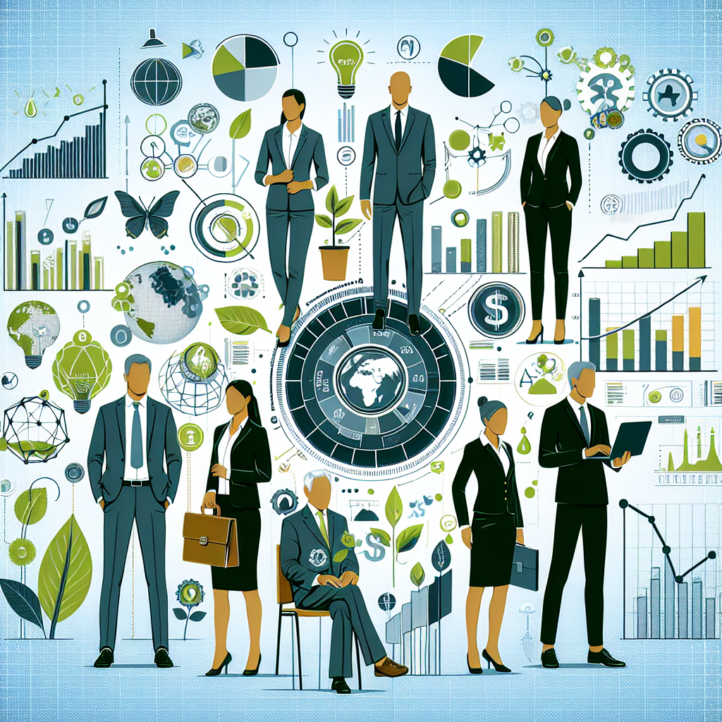 Des graphiques et des diagrammes illustrant les succès d'entreprises durables.