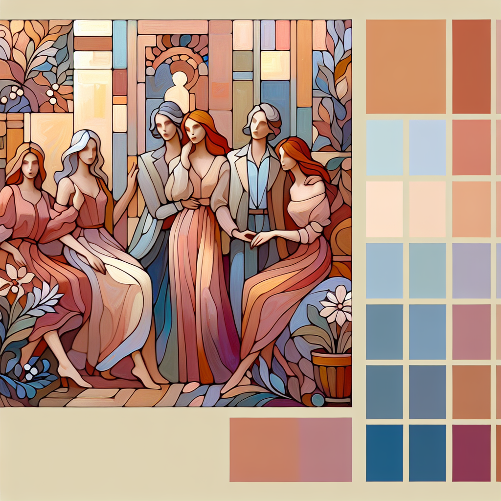 Exemple de palette de couleurs harmonieuse