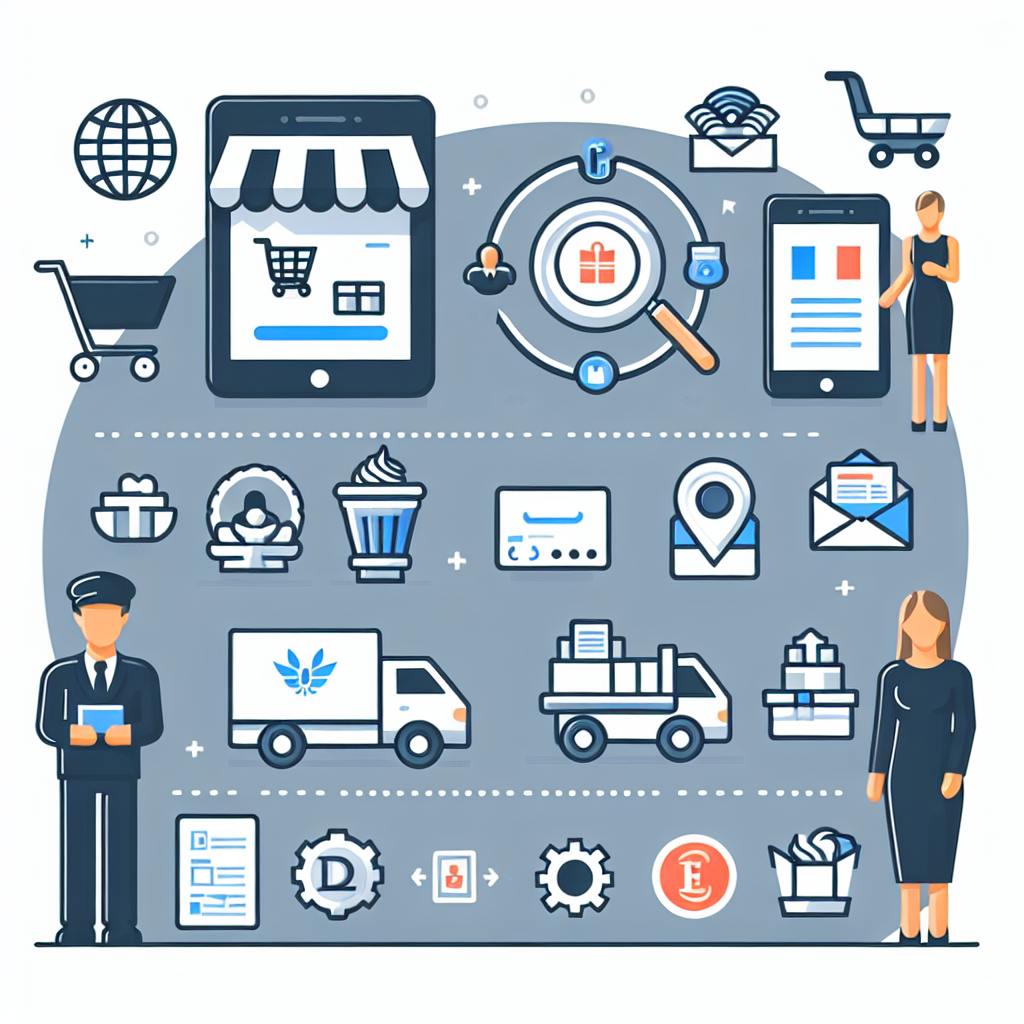 Interface utilisateur d'un site web avec des icônes de livraison et de paiement.