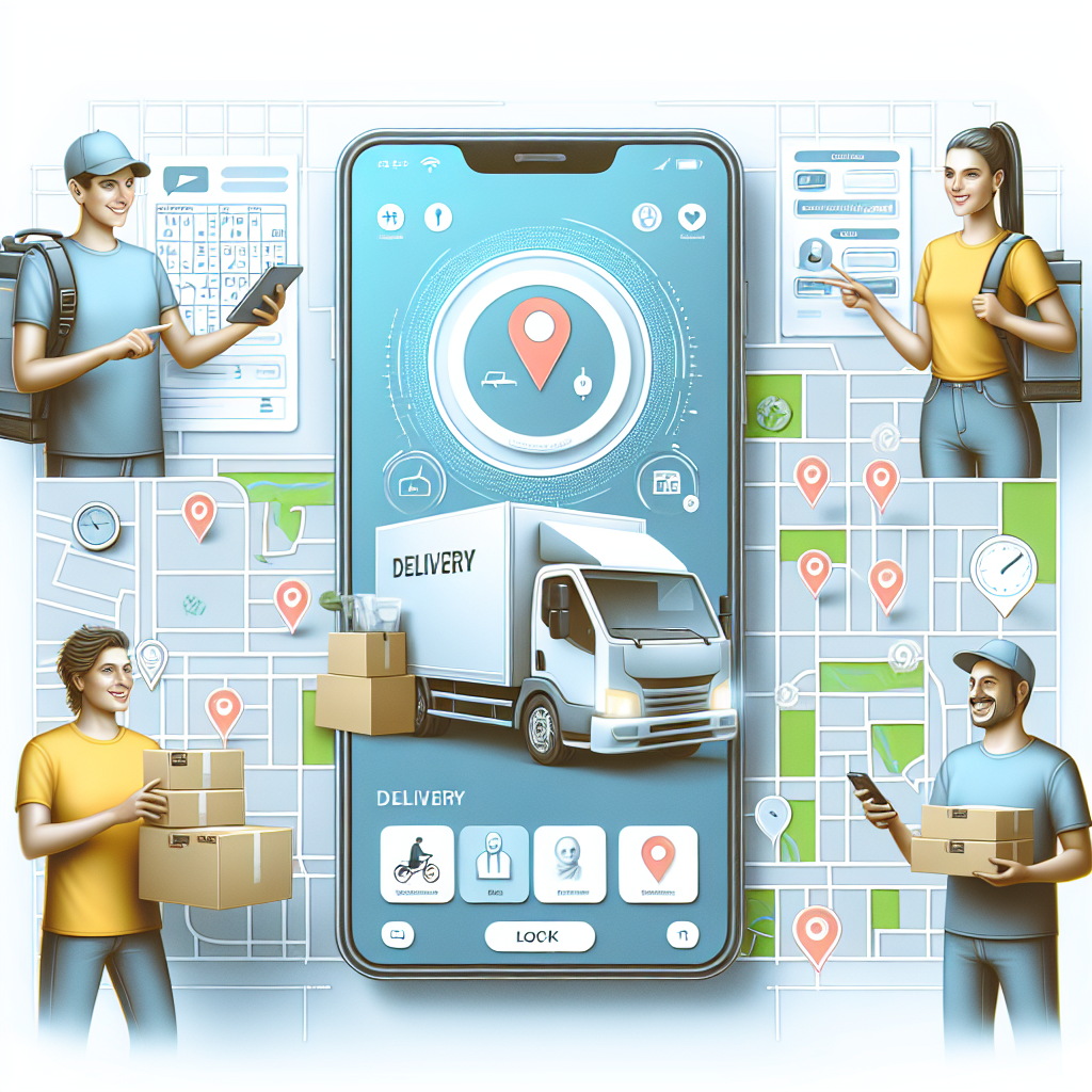 Interface utilisateur d'une application de livraison.