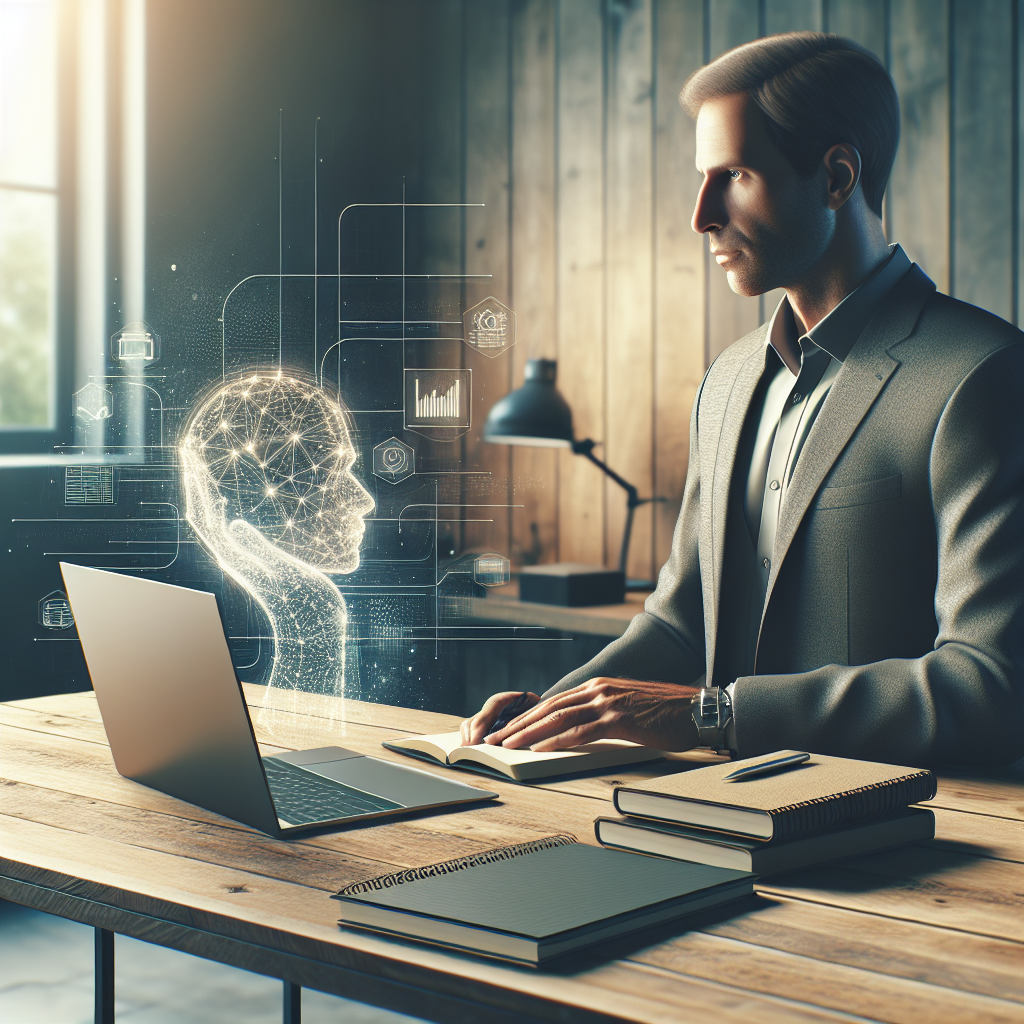 Un bureau avec des carnets de notes et un ordinateur portable, symbolisant la planification.