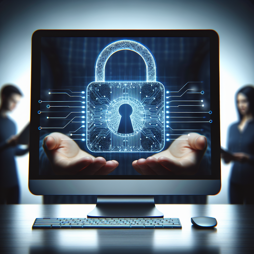 Un cadenas numérique sur un écran d'ordinateur symbolisant la sécurité en ligne.