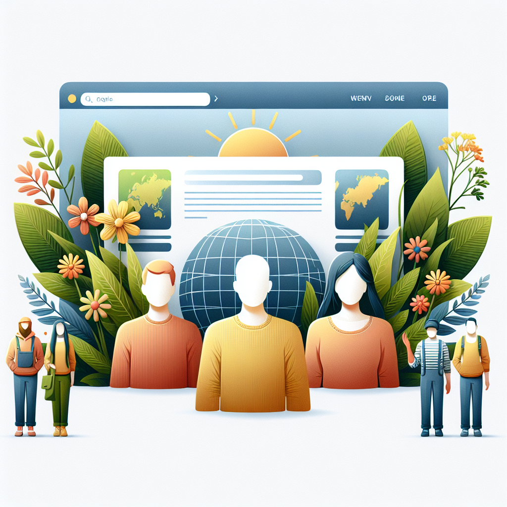 Un design de site web avec des éléments naturels et écologiques.