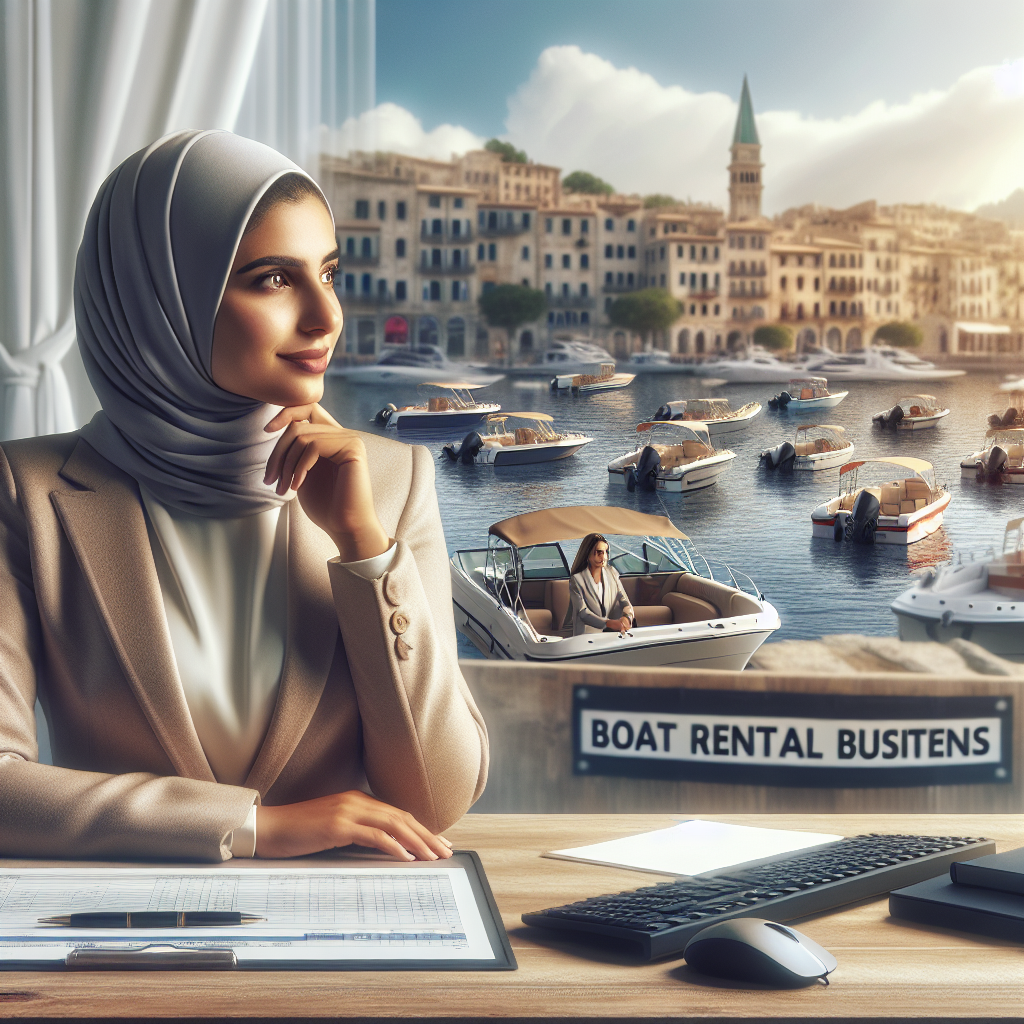 Un entrepreneur réfléchissant aux objectifs de son entreprise de location de bateaux.