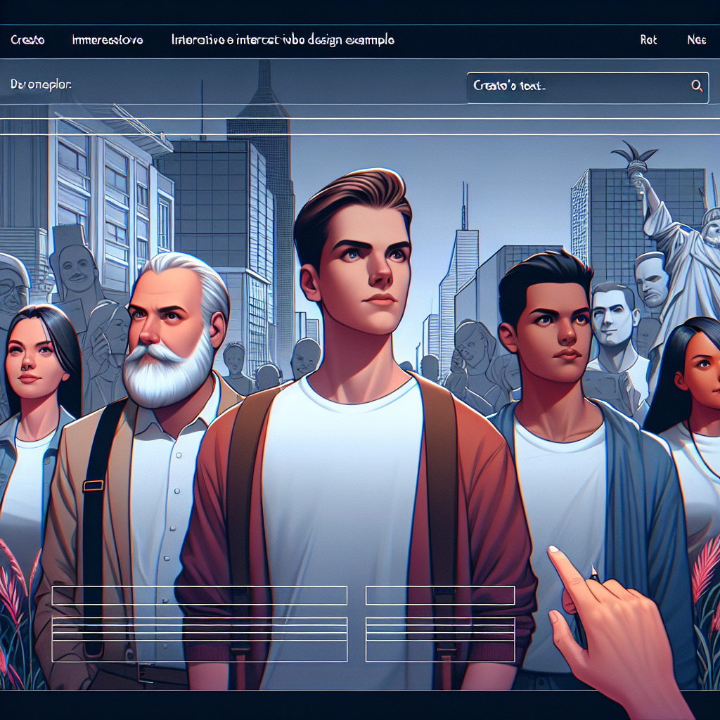 Un exemple de design web immersif et interactif.