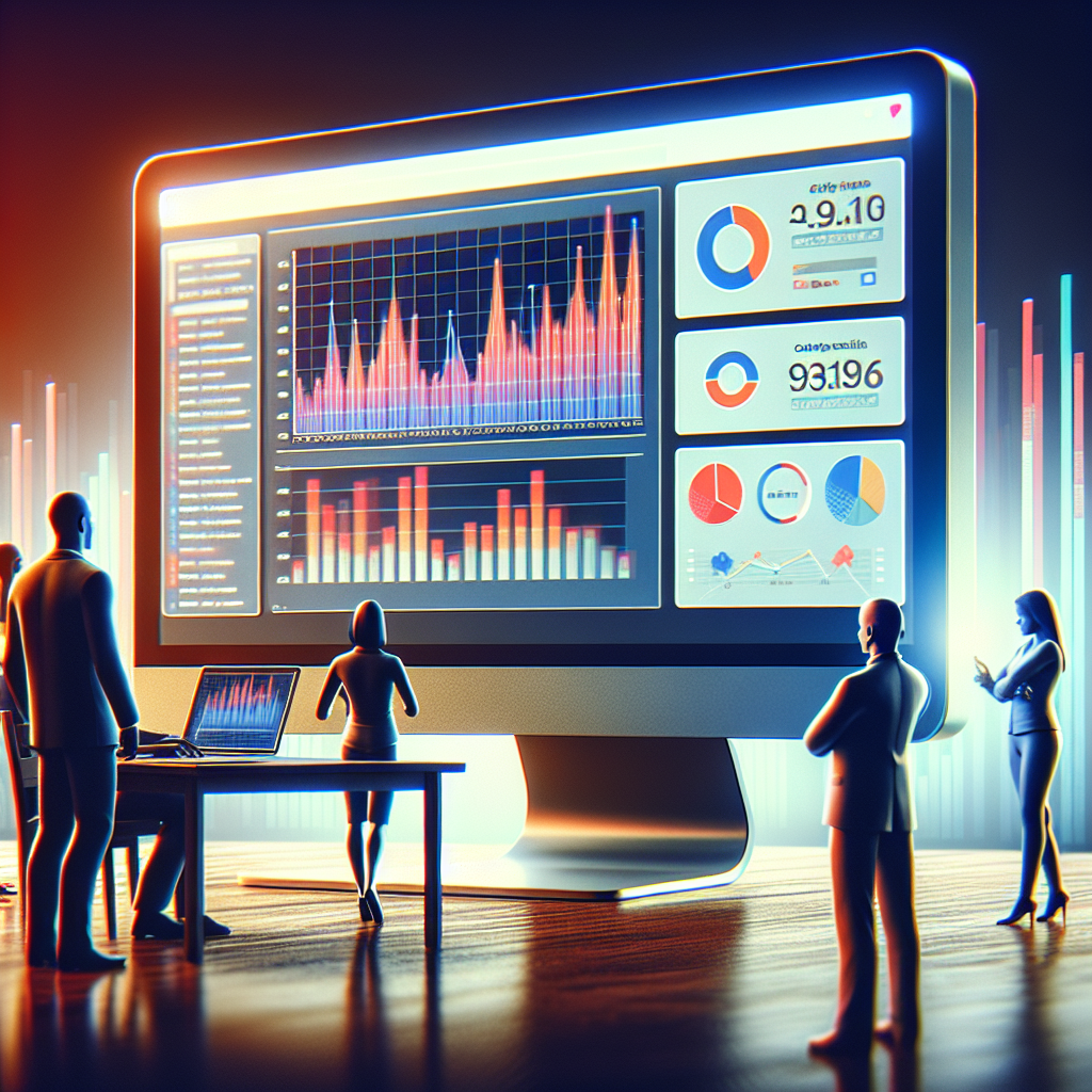 Un graphique de statistiques de site web sur un écran d'ordinateur.