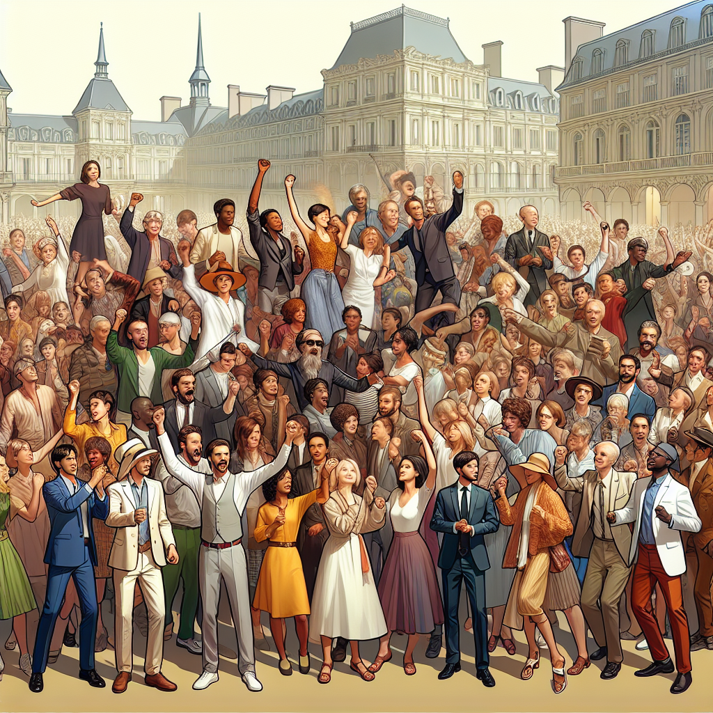 Un groupe de personnes enthousiastes participant à un événement.