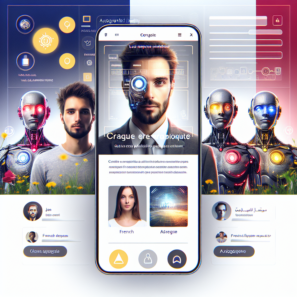 Capture d'écran d'un site web innovant d'une entreprise de réalité augmentée.