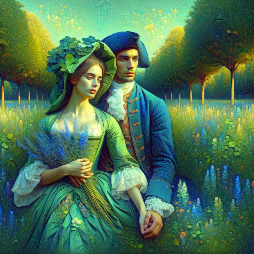 Palette de couleurs vertes et bleues avec des éléments de design naturels.