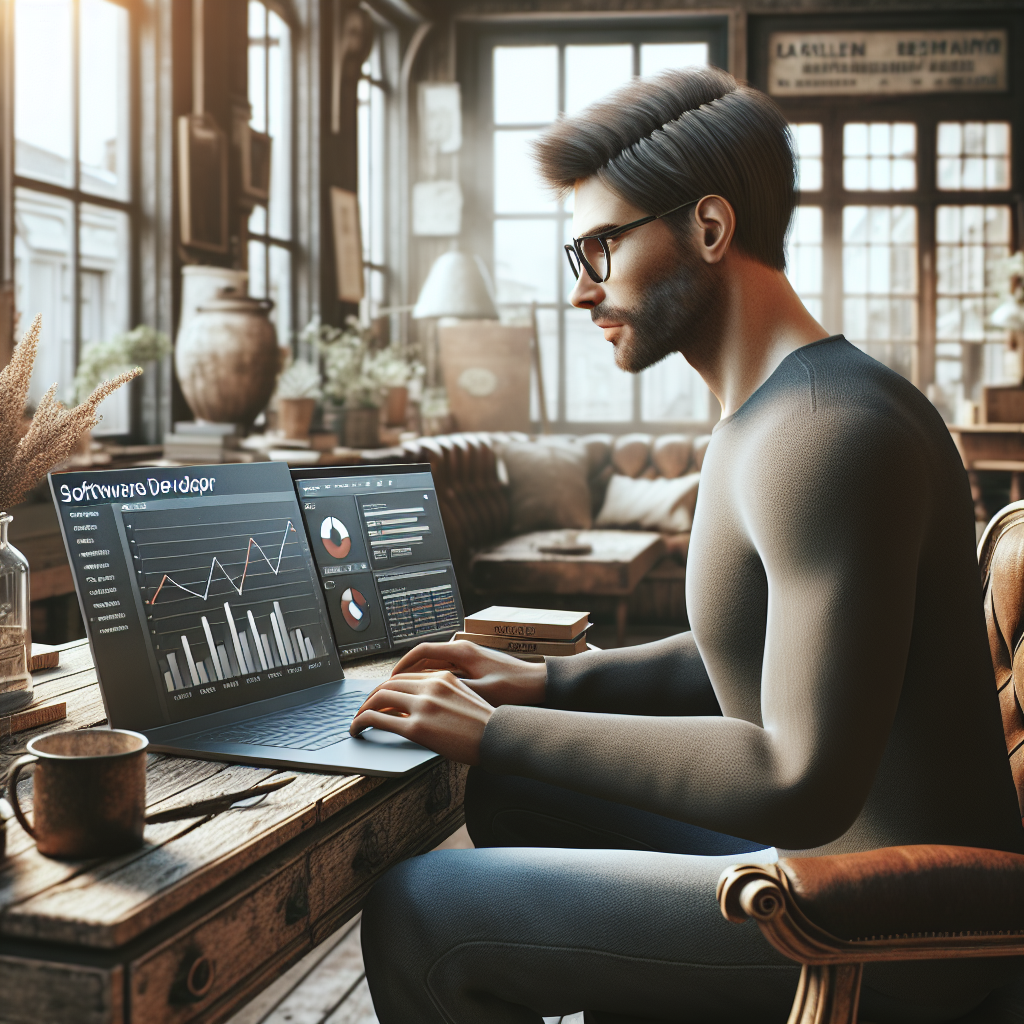 Un développeur vérifiant les performances d'un site web sur un ordinateur portable.