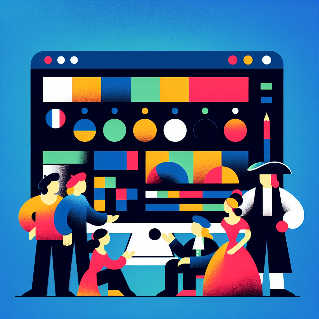 Un écran d'ordinateur affichant une interface utilisateur simple et colorée.