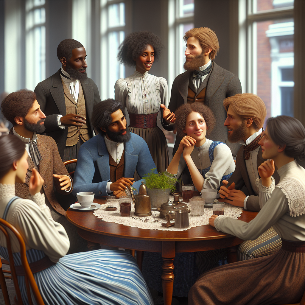 Un groupe de personnes discutant autour d'une table.