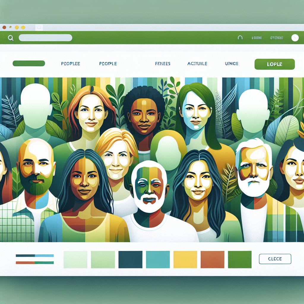 Un site web avec une palette de couleurs vertes et naturelles.