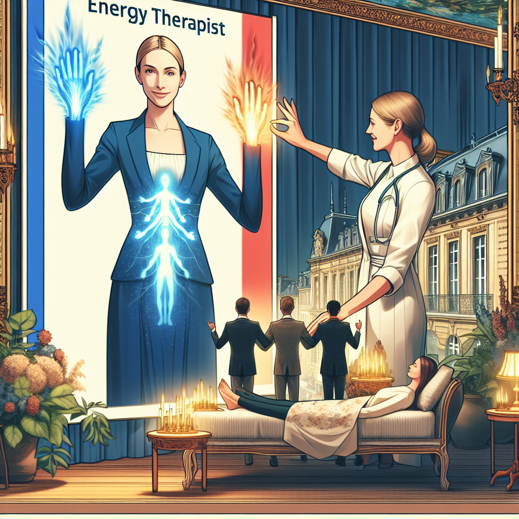 Une capture d'écran stylisée d'un site web de thérapeute énergétique réussi.
