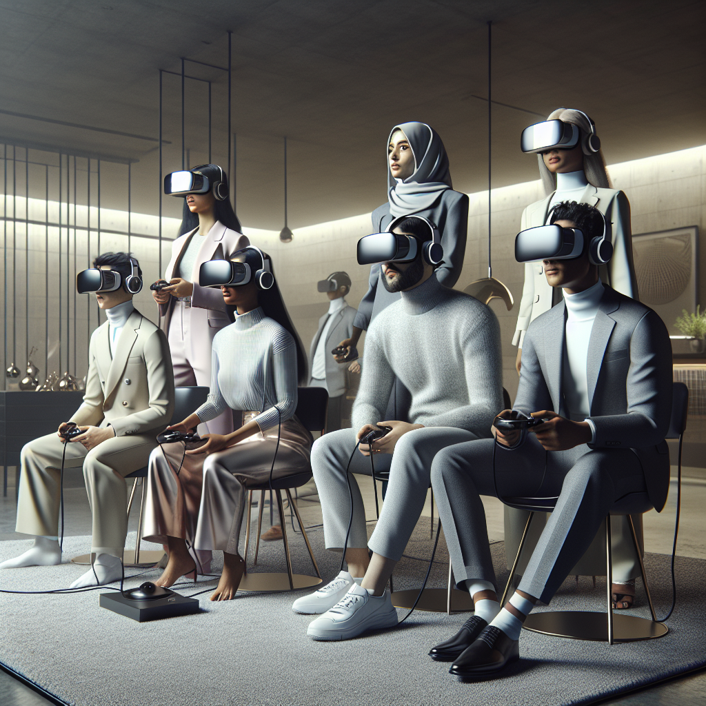 Un groupe diversifié de personnes utilisant des casques de réalité virtuelle.
