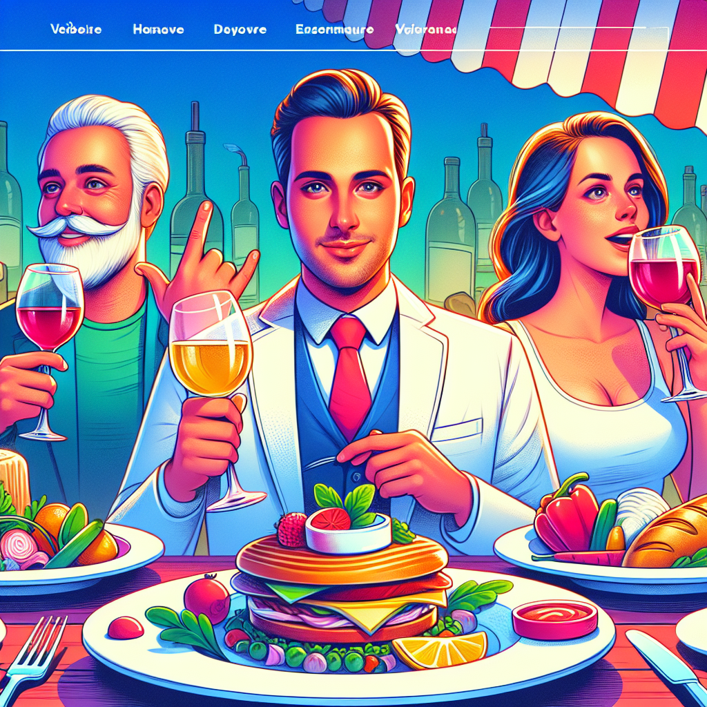 Un site web avec un design moderne et coloré, mettant en valeur des plats appétissants.