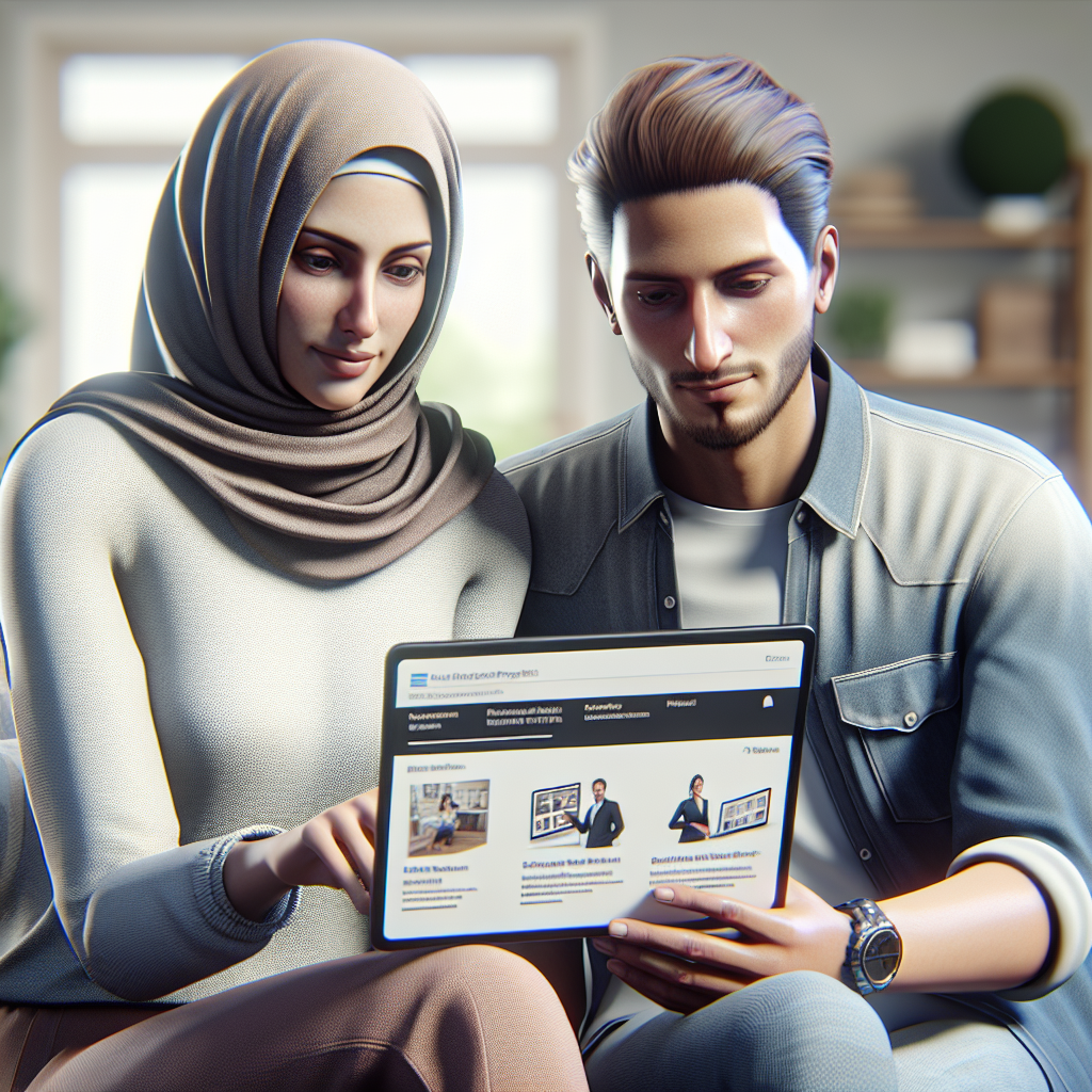 Un utilisateur interagissant avec un site web sur une tablette.